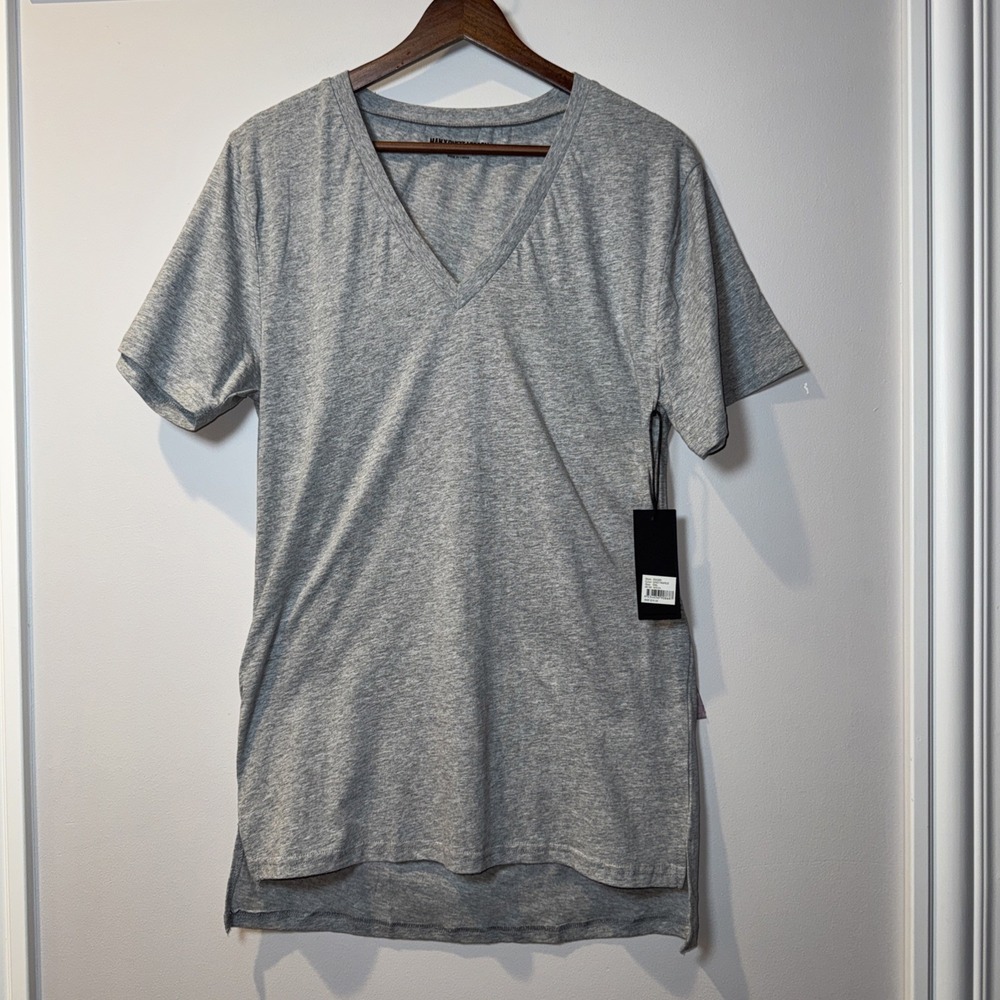 Man X‎ One Teaspoon Gray Marle V-neck T-Shirt Short Sleeve Sz Small NWT MSRP $79